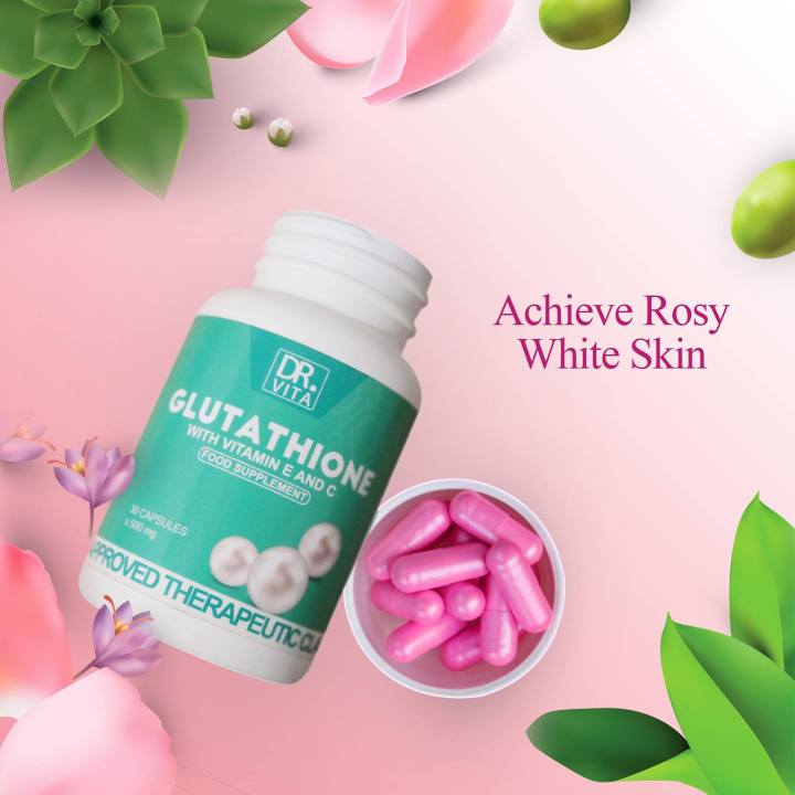 Dr. Vita Glutathione with Vitamin E and C Food Supplement (30 Capsules)