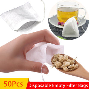 [YESPERY] 50 Túi Lọc Rỗng Túi Trà Dây Rút Túi Lọc Túi Trà Thảo Dược Thảo Mộc Trà Thơm Và Gia Vị