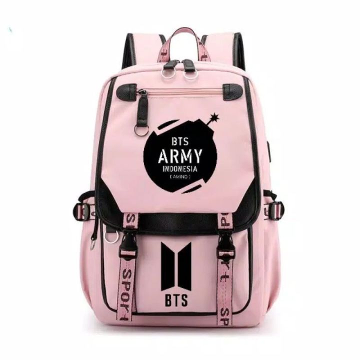 LOKAL Nf BTS ARMY backpack Close backpack Local Korean fashion School Bag Lazada PH