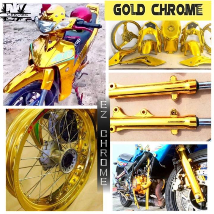 ♨Gold Chrome Paint (Ready stock)Ez Chrome Samurai Spray Paint Magic ...