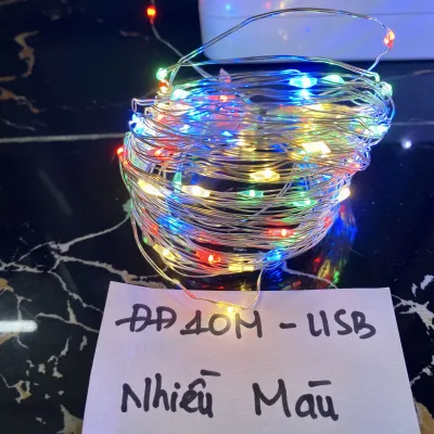 (Dùng USB) Dây Đèn Led Trang Trí Đom Đóm 10 Mét 100 Bóng Chipsbling Fairy Light Không Chớp