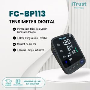 iTrust FC-BP113 Alat Cek Tensi Darah Tensimeter Digital - 3 Indikator Warna Suara & Bahasa Indonesia