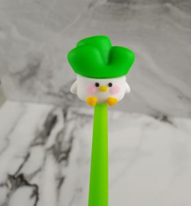 Shack Gel Pen Fighting Scallion /Karakter Lucu Karet 3D Bisa Goyang