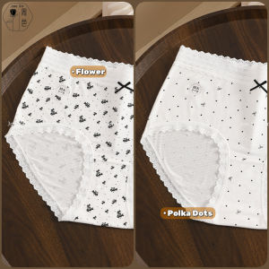 Joe Sir 2PCS/Pack Women Modal Underwear Plus Size French Lace Panty 10A Antibacterial Briefs Retro Style High Waist Panties