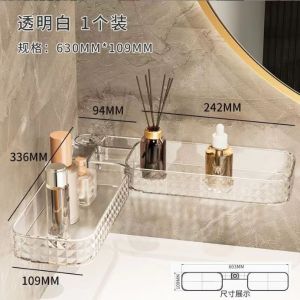 ชั้นวางของติดผนัง ชั้นงางของในห้องน้ำ ที่วางของในห้องน้ำแบบไม่เจาะ ชั้นเก็บเครื่องปรุง ชั้นวางของในครัว ส่งจากไทย