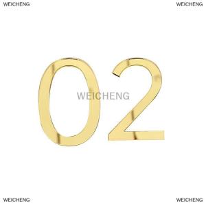 [COD] WEICHENG ป้าย3D ติดประตูแบบทันสมัยหมายเลข0-9ป้ายทะเบียนบ้านหมายเลขประตูโรงแรมกล่องจดหมายหมายเลขสติกเกอร์หลัก