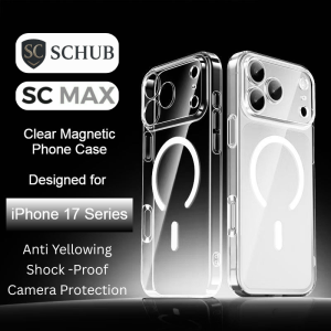 (SG) SCMax Anti Yellowing G3.5 15 Thick Clear Magnetic Phone Case for iPhone 17Pro Max and 17 Pro Shock-Proof Hard back PC Magnetic Charging