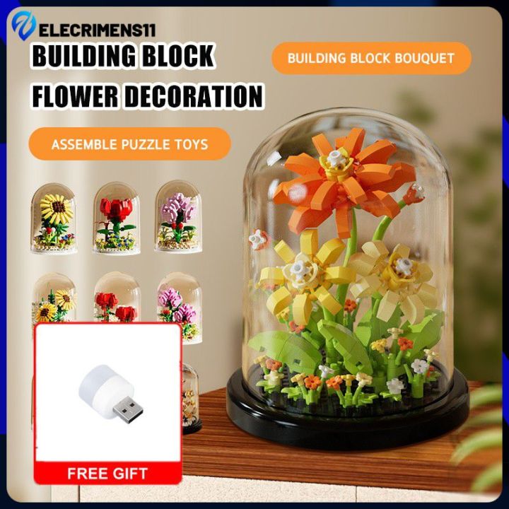 Free GiftSunflowers Rose Flowers Set Building Toys Flowers Set Sunflower  Rose Daisy Tuilp Flowers DIY Toys Holiday Gift For Girls As Home  Decorations Elecrimens11 | Lazada PH