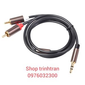 Cáp Chia Âm Thanh 3.5mm 3.5 Sang 2 RCA. vỏ hợp kim mạ vàng dây dẫn bằng đồng chất lượng cao.
