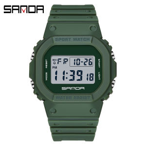 Student waterproof square watch multi-function electronic watch outdoor sports single display waterproof electronic watch movement luminous square watch