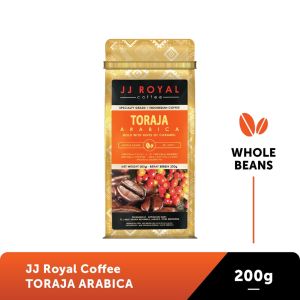 Kopi Premium Pouch JJ Royal Specialty Grade 1 Coffee 200 Gr Bean Biji Ground Bubuk Robusta Arabica ( Preanger Lampung Aceh Gayo Papua Bali Flores Java Monk Estate Toraja Mandheling ) Sumatera Peaberry Gold Blend Caramel Cinnamon Cafe Hazelnut Latte