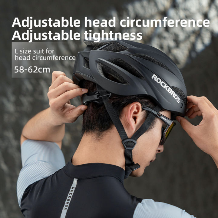 ROCKBROS%20Bicycle%20Helmet%20Aerodynamics%20Integrated%20Molding%20Bike%20Helmet%20Thickened%20Shell%20With%20Goggles%20Helmet%20Road%20Bike%20MTB%20Cycling%20Equipment%20-%20Image%204