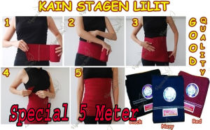 Stagen Lilit Paska Melahirkan Special 5M&10M -Stagen Bekung Pengecil Perut/Kemben Jawa-Vegasus Store