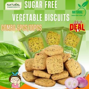 SET 20PCS Healthy Vegetable Biscuits | No Sugar Added Rich in Fiber Perfect Snack for Diabetics