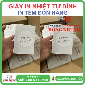 [SALE] Tệp 500 tờ Giấy In Nhiệt Tự Dính Khổ A6 A7 - In Đơn Hàng TMĐT
