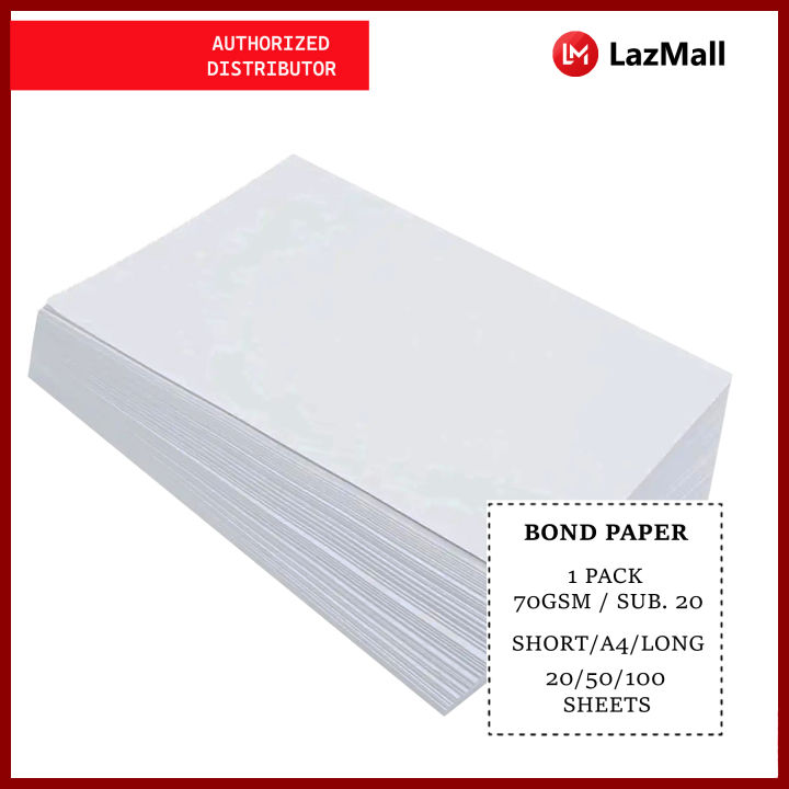 1 Pack Bond Paper 70gsm Substance 20 Bond Writing Paper Size Short A4 