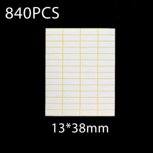 840pcs Adhesive Sticky Labels White Blank Stickers 13x38mm Package Note Small Writable Note Sticker School Supplies