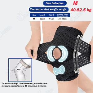 【SG】 8th Gen Upgraded Adjustable Knee Guard Knee Support Knee Brace Protection with Silicon for Sports/ Pain Relief