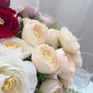 Rose Artificial Flower Head Fake Roses Realistic Bride Bouquet for Wedding Party Home Table Decoration DIY Bridal Decor COD PH