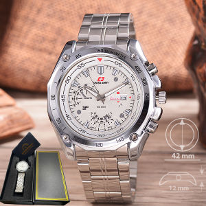Swiss Army Jam Tangan Pria Rantai Kalender SA 5028 Putih