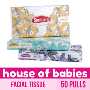 Sanicare Big Travel Pack Facial Tissue 50-Pulls 3-Ply (1 Pack)