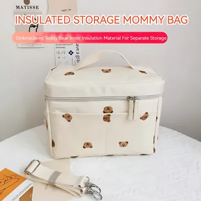 Bear Insulation Bag Baby Stroller Storage Large Capacity Bag Portable Outing Warm Bottle Must-Haveins