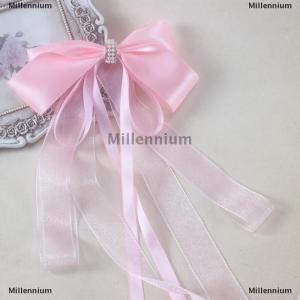 [COD] Millennium New Sweet Large Bowknot Hair Clip For Women Girls Lolita Long Ribbon Solid Hairpin Cute Ponytail Hair Bands Fashion Hair Accessories