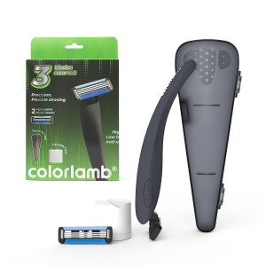 ชุดที่โกนหนวดสีแกะสีสำหรับผู้ชายดีไซน์รูปทรงวาฬ1ด้าม + 2ชิ้น3ใบมีดโกนหนวด + 1ที่วางโทรศัพท์มือถือแบบแม่เหล็ก + กล่องเก็บของสำหรับเครื่องโกนของช่างตัดผมผู้ชาย