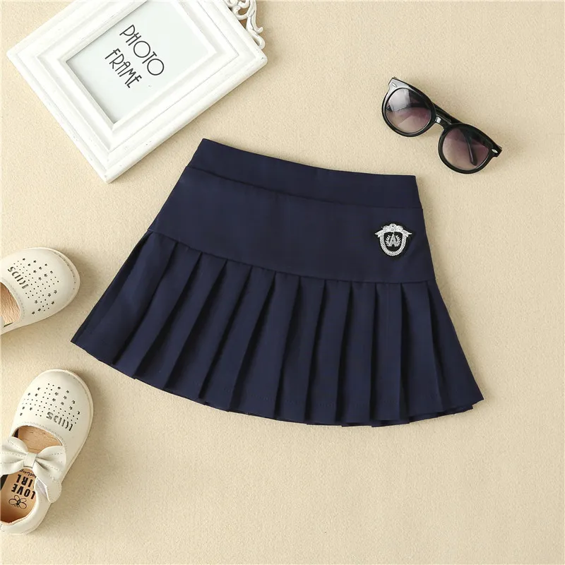 Style Navy Blue Summer Plaid Skirt Skirts Women Retro Plaid Summer