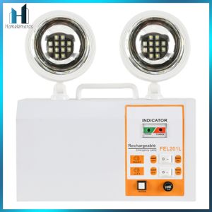 【Homelements】 LED Emergency Light Dual Head Commercial Lighting for Business Home Power Failure