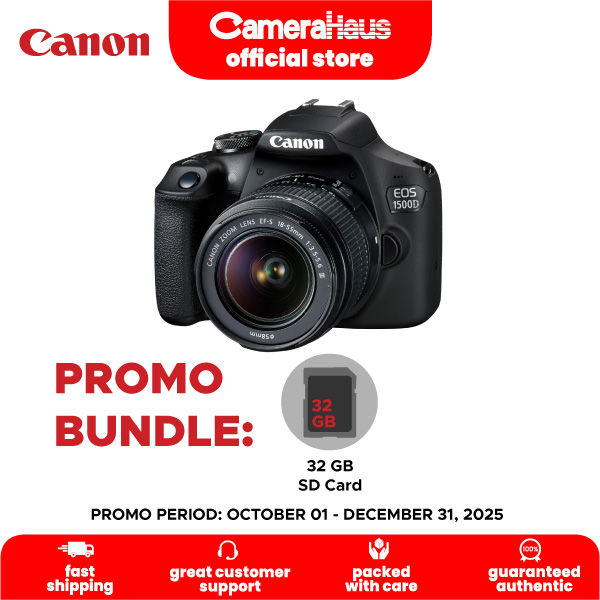 Canon EOS 1500D Kit (EF S18-55 IS II) 24-Megapixel Dslr Camera Wi
