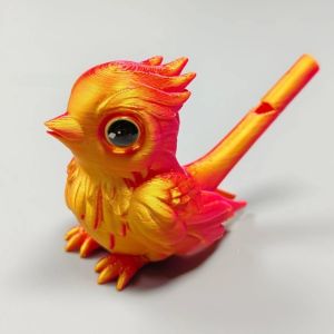 FZIPUA 3D Printed Bird Whistle Gradient Water Injection Bird Flute Toy Gifts Creative Instrument Whistle For Home Desktop Ornament