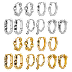 Fashionable Geometric Hoop Earrings Handmade Dangle Ear Rings for Women Girl Party Accessory Stylish Ear Decorations