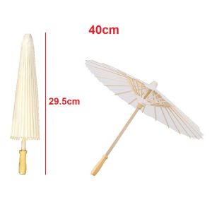 [DIY CRAFTS] Paper Umbrella II Payung Kertas White Umbrella Paper Parasol DIY Oil Umbrellas- 20cm/40cm/60cm/84cm-COZII