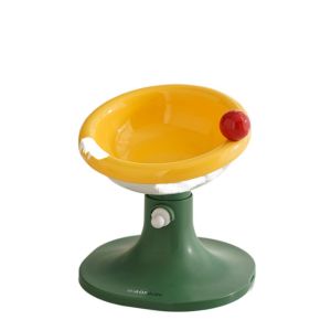 OUTOPEN Ceramic Cat Bowl Height Adjustable Cute Pet High Foot Bowl Multi-use Anti Tipping Dog Food Feeding Basin Neck Protection