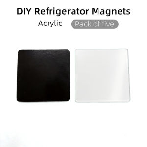 5 pcs DIY Fridge magnets handmade soft magnetic square round transparent acrylic