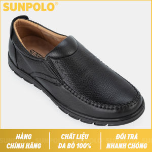 Giày Nam Da Bò Cao Cấp SUNPOLO MU1732 (Đen Nâu)