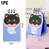 4Pcs Cute 2026 Mini Desk Calendar Cartoon Cat Daily Organization Desktop Calendar Coil Planner To Do List Coil Calendar School