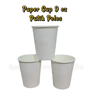 Hot Paper Cup Polos / Gelas Kertas Minuman Panas 9 Oz (220ml) Tanpa ...