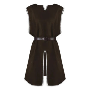 [Xiniu] Mens Medieval Larp Warriors Knight Costume Cosplay Tunic Vest Gown Shirt Tops Sleeveless Tabard Coat Surcoat