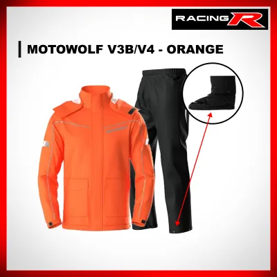 Motowolf Raincoat V3B ( V4 ) Rain Coat Version 4 Upgraded Rainwear Rainstorm Jackets Waterproof & Windproof Raincoat for Motorcycle Rider with Carry Bag - Original