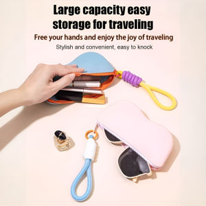 Cute Contrast Color Glasses Bag Sunglasses Case Sunglasses Protective Cover Storage Bag Travel Portable Portable Silicone Glasses Case撞色眼镜袋墨镜盒