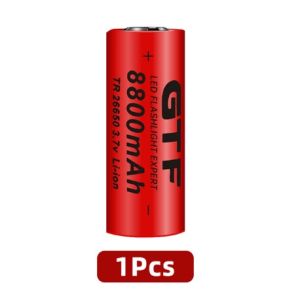 26650 Rechargeable Battery 8800mAh 3.7V Li-ion Flat Lithium Batteries For LED -Flashlight ..