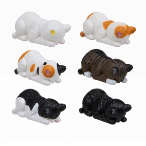 Cartoon Facepalm Cats Plastic Miniature Figurines For DIY Enthusiasts Desktop Display Garden Landscape Accessories Gift