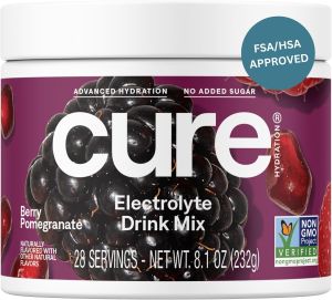 Cure Hydration - Electrolyte Drink Powder Strawberry Kiwi 28 Servings