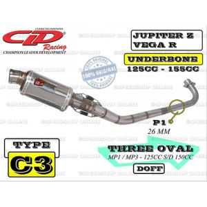 promo knalpot cld yamaha dan honda jupiter z vega r  supra x supra 125 original type c2 c3  underbone kolong