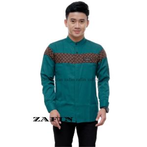 Baju Koko Pria Dewasa Lengan Panjang Motif Kobata Qinang Al Qorni