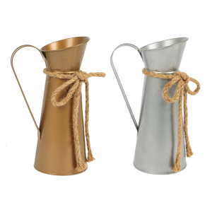 Vintage Metal Milk Jugs Vases with Handle Iron Pitcher For Country Styles Wedding Event Decors And Floral Arrangements