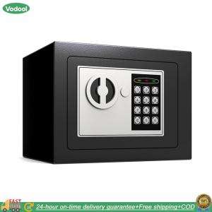 【24 hours Flash Delivery】 Digital Small Safe Box W/Digital Keypad & Keys Electronic Box Small Safe Deposit Box for Home Office Dorm
