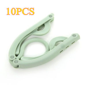 10pcs Magic Portable Clothes Drying Rack Compact Foldable Travel Plastic Clothes Hanger Convenient